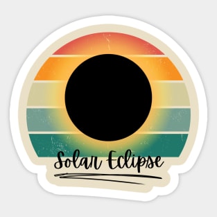 Retro Solar Eclipse Sticker